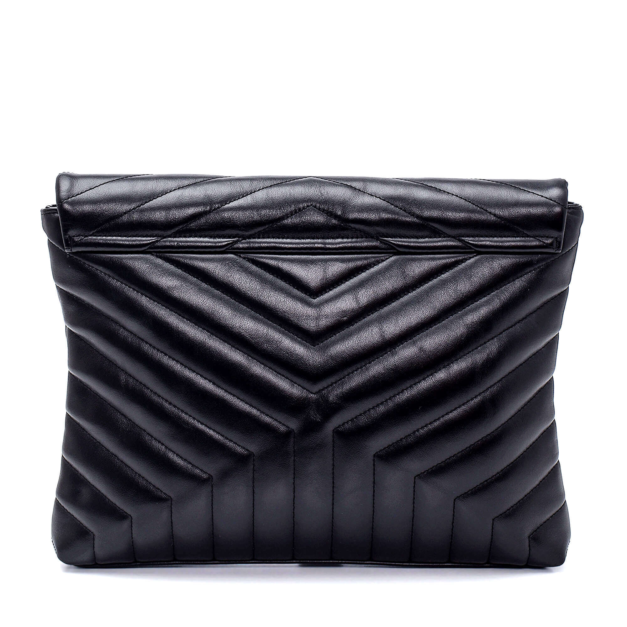 Black matelassé chevron discount leather